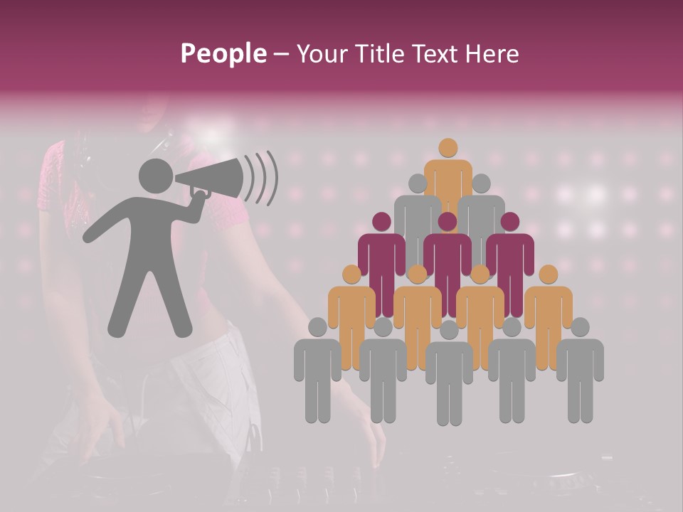 Mixer Headphones Beauty PowerPoint Template