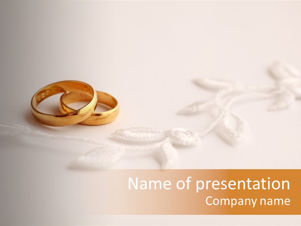 Golden Pair White PowerPoint Template