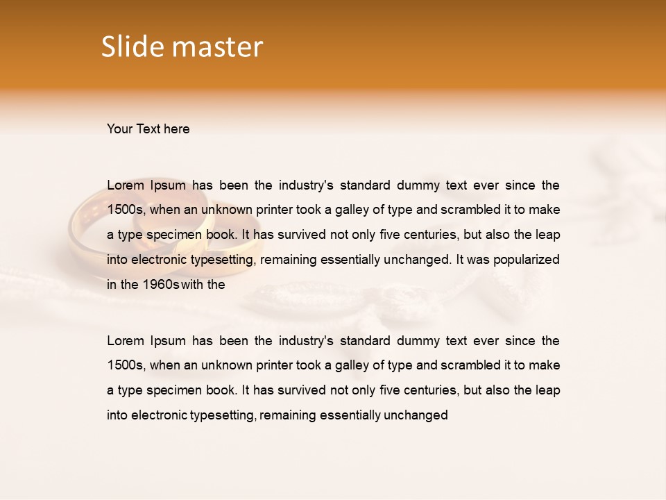 Golden Pair White PowerPoint Template