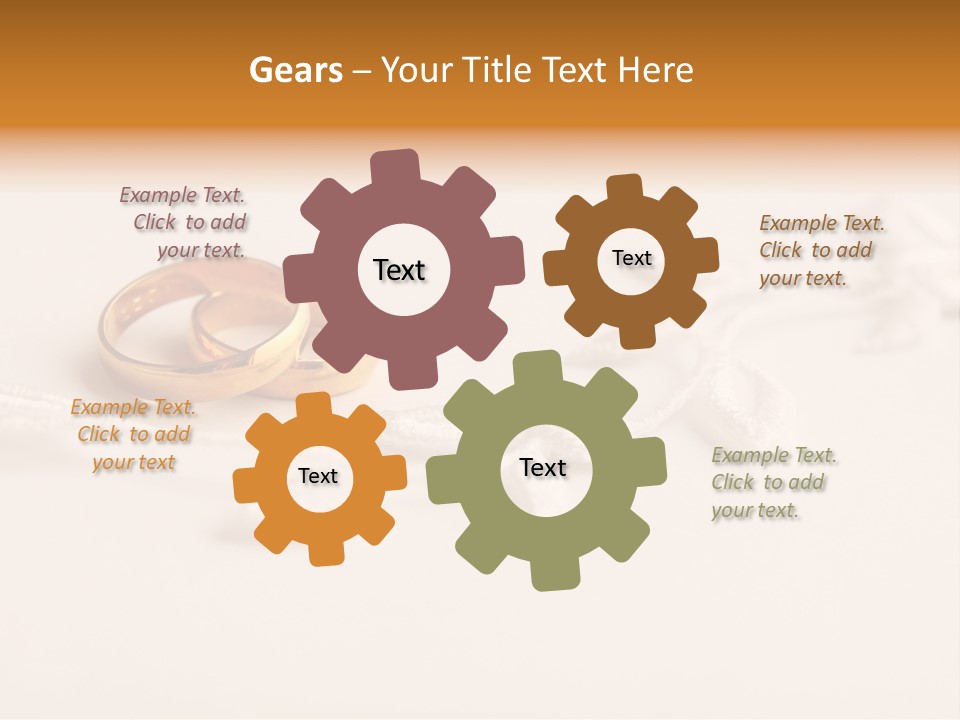 Golden Pair White PowerPoint Template