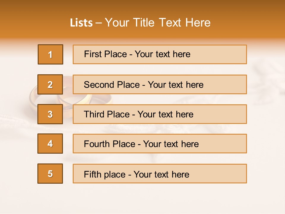 Golden Pair White PowerPoint Template