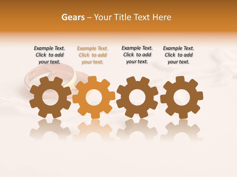 Golden Pair White PowerPoint Template