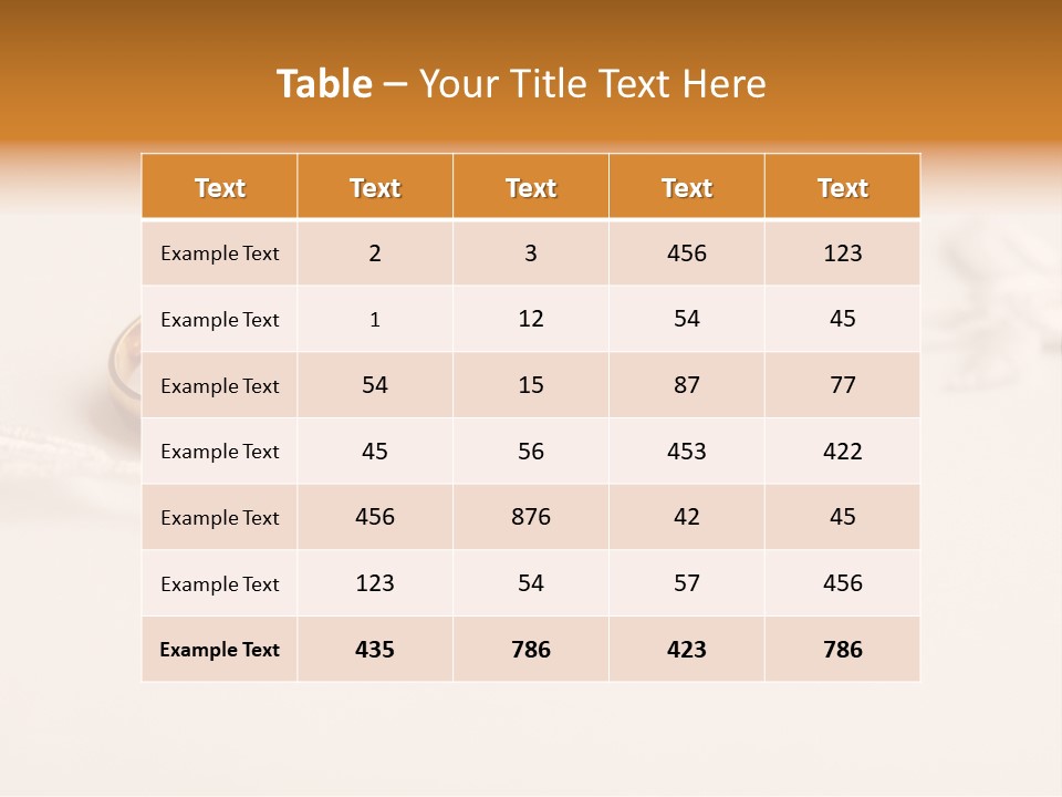 Golden Pair White PowerPoint Template
