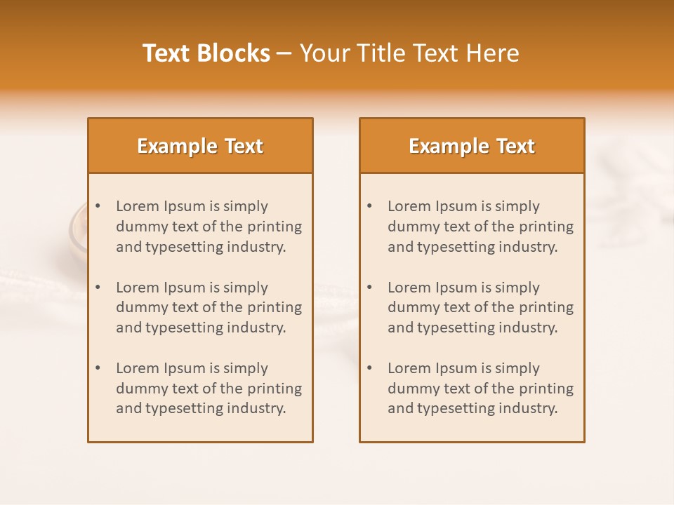 Golden Pair White PowerPoint Template