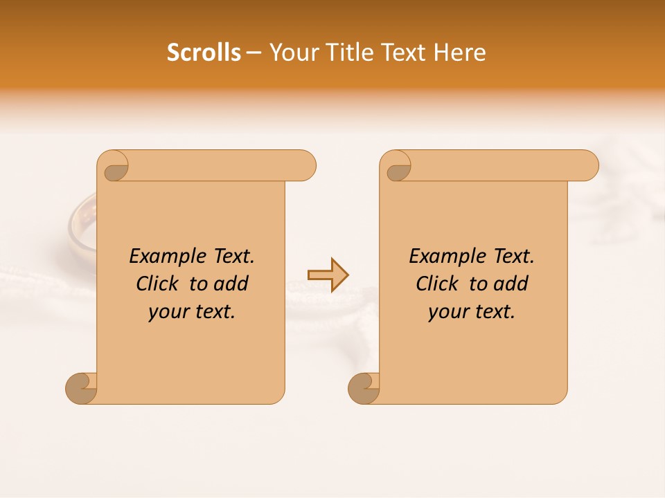 Golden Pair White PowerPoint Template