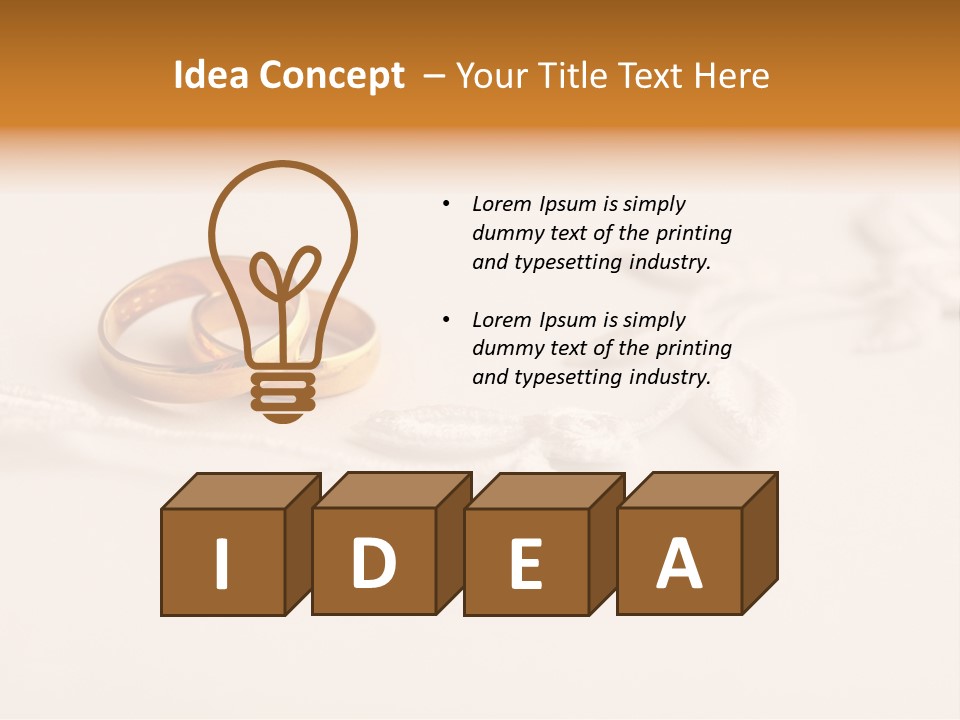 Golden Pair White PowerPoint Template