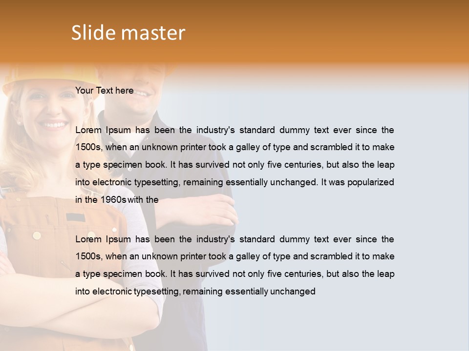 Carefree Symbol Red PowerPoint Template