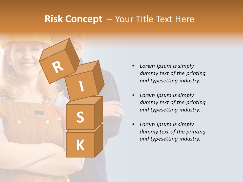 Carefree Symbol Red PowerPoint Template