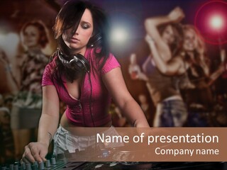 Youth Nightclub Dancers PowerPoint Template