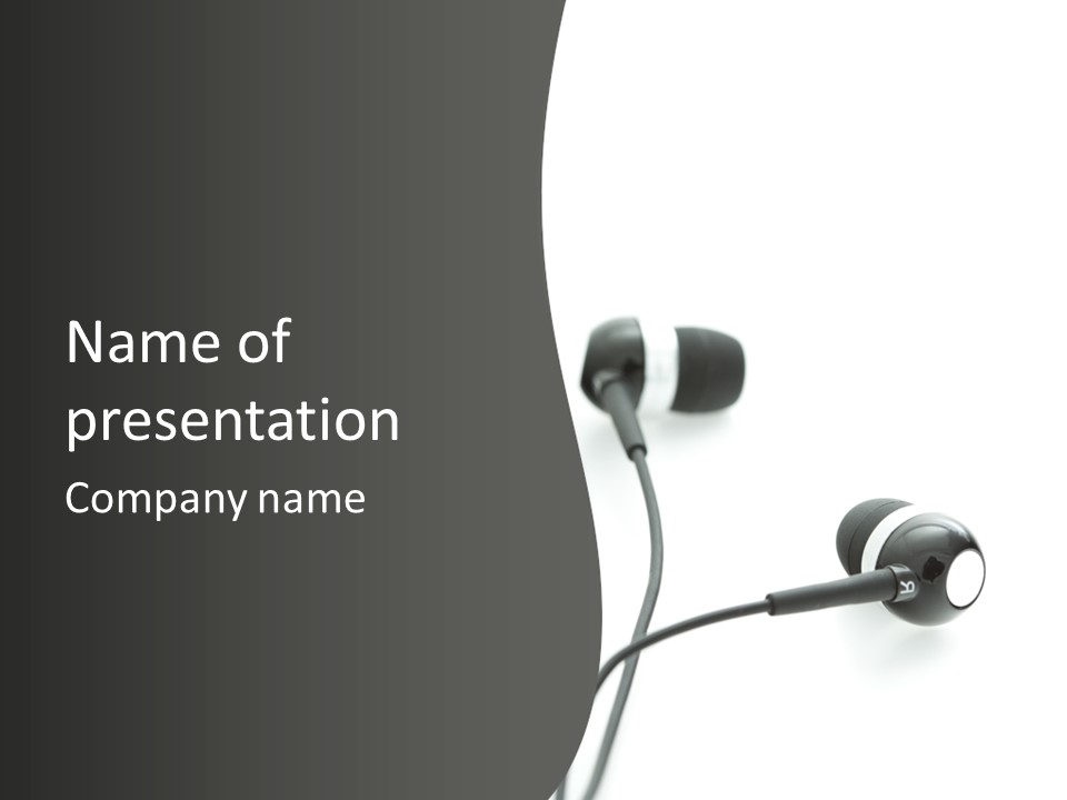 Earbud Electronic Mobile PowerPoint Template