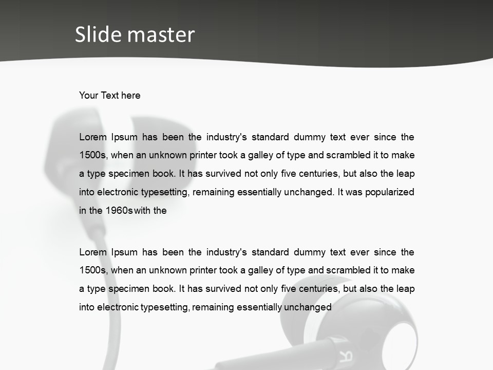 Earbud Electronic Mobile PowerPoint Template