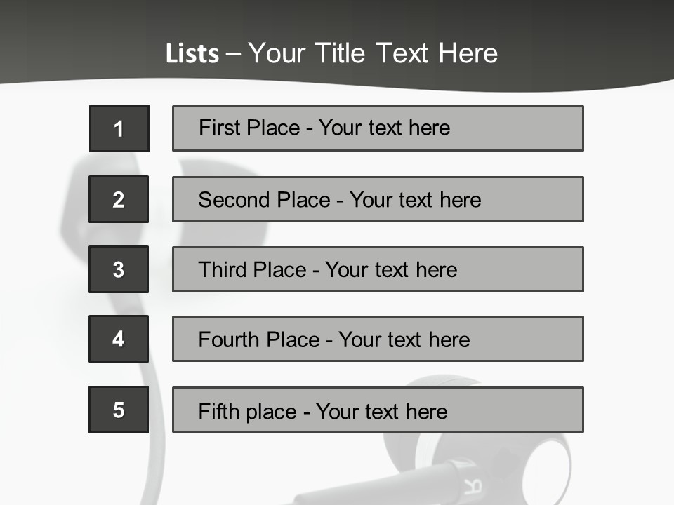 Earbud Electronic Mobile PowerPoint Template
