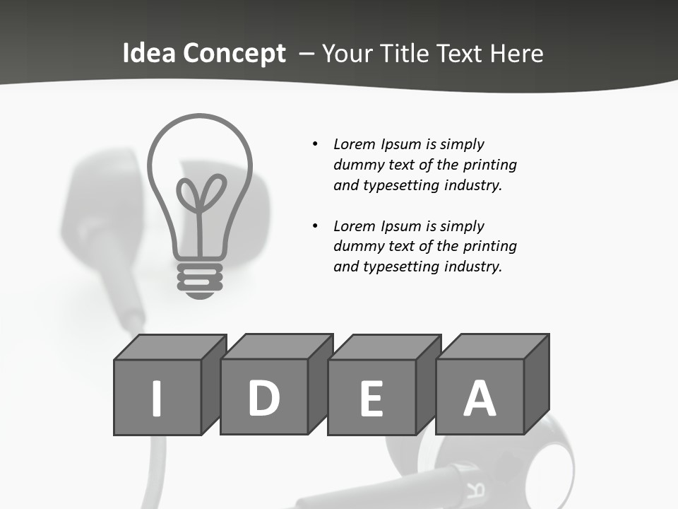 Earbud Electronic Mobile PowerPoint Template