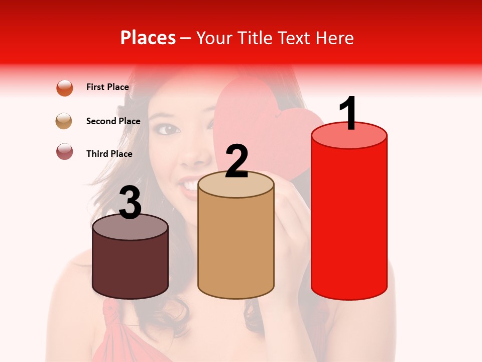 Carefree Symbol Red PowerPoint Template