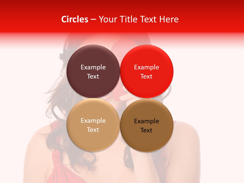 Carefree Symbol Red PowerPoint Template