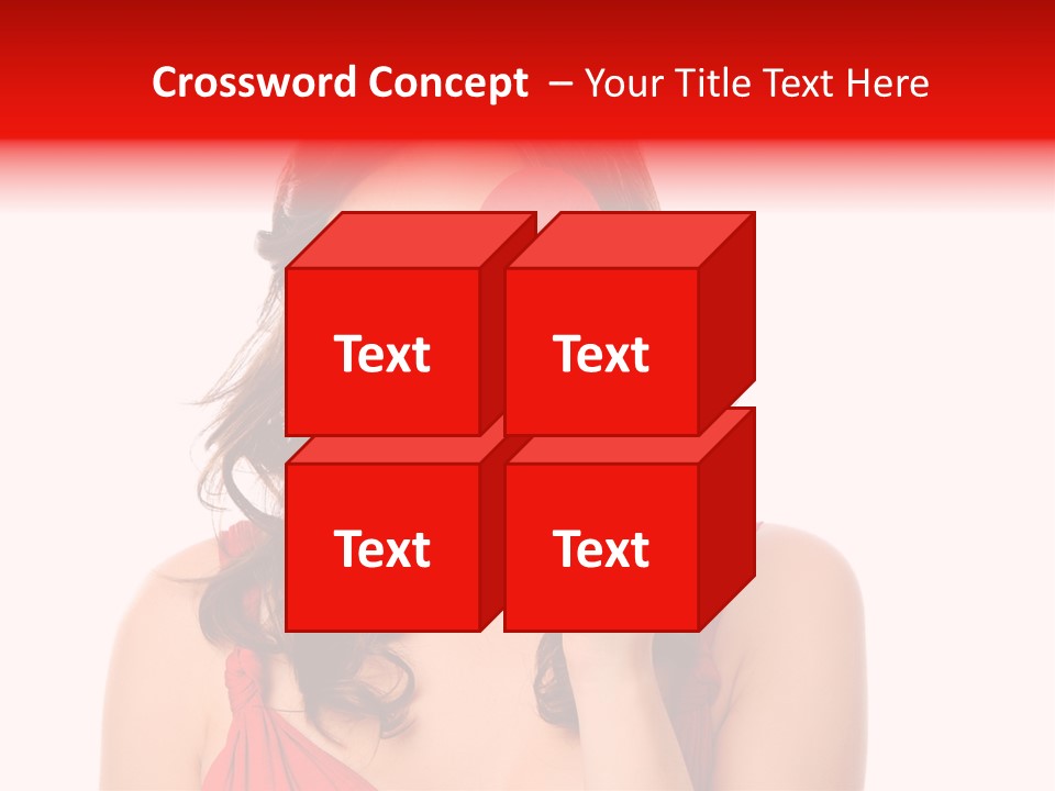 Carefree Symbol Red PowerPoint Template