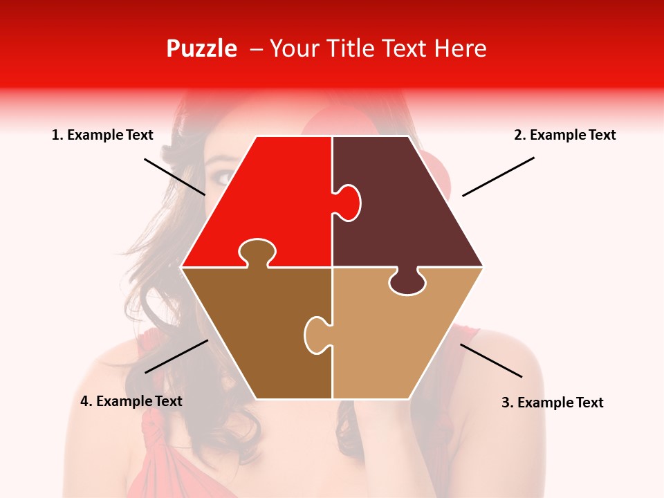 Carefree Symbol Red PowerPoint Template