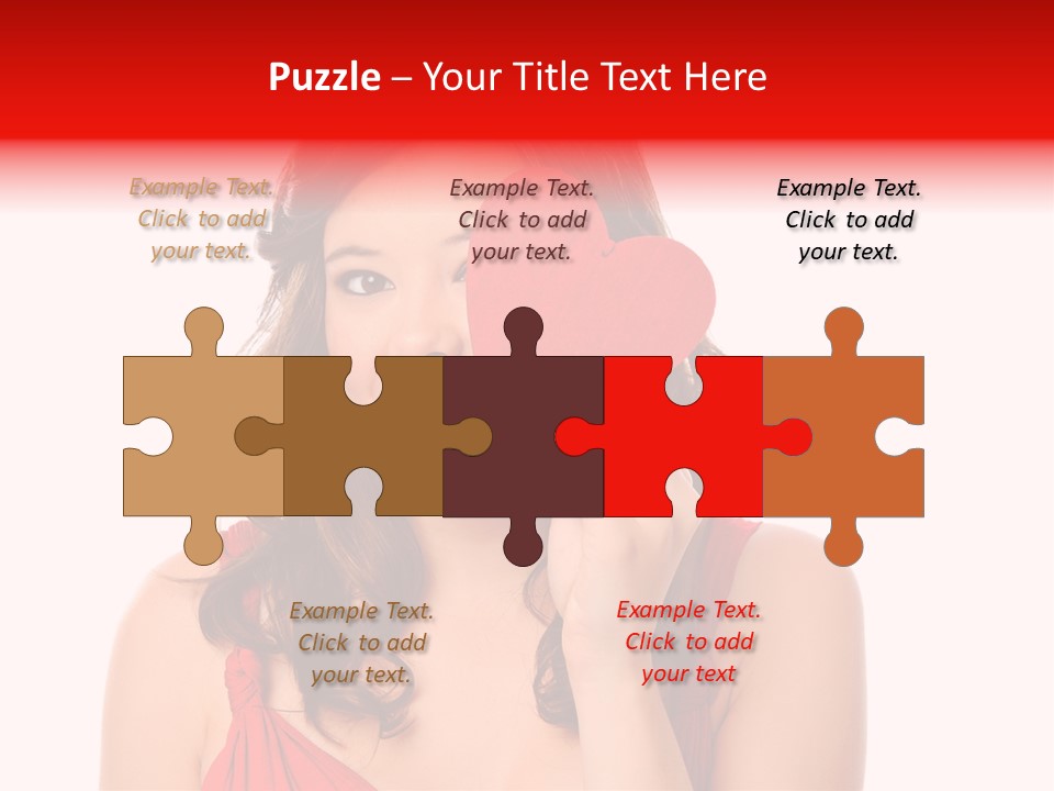 Carefree Symbol Red PowerPoint Template