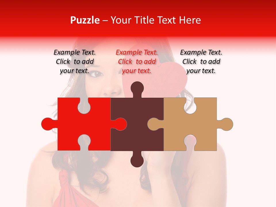 Carefree Symbol Red PowerPoint Template