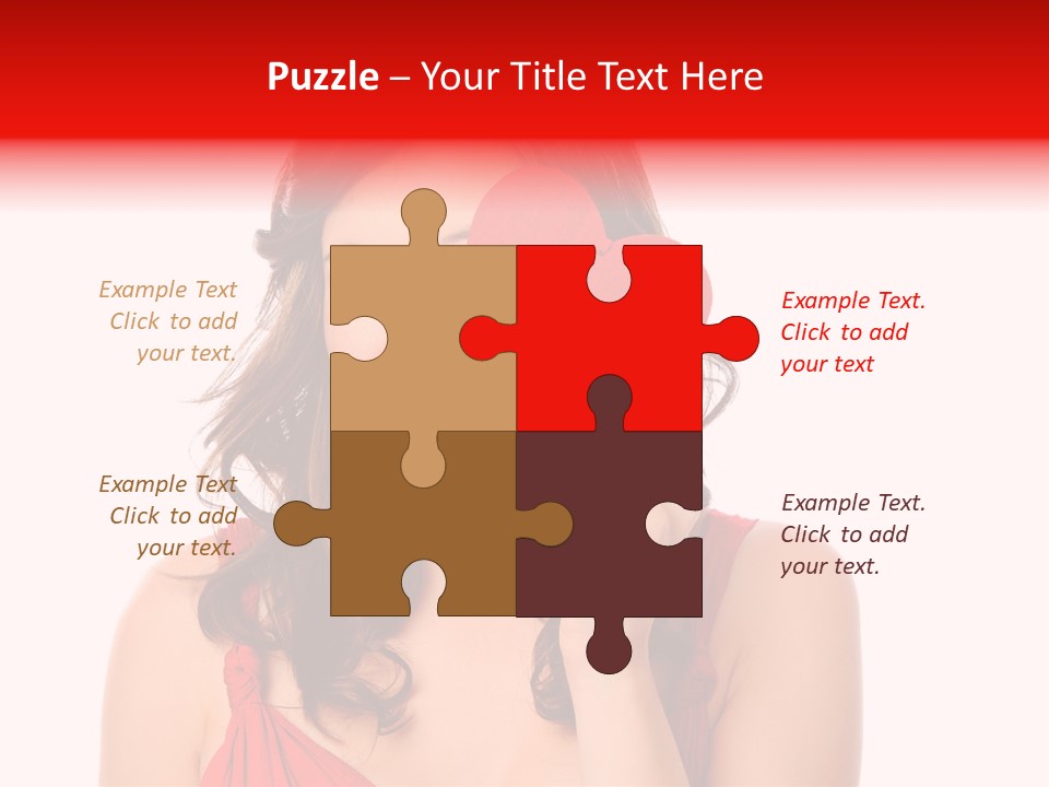 Carefree Symbol Red PowerPoint Template