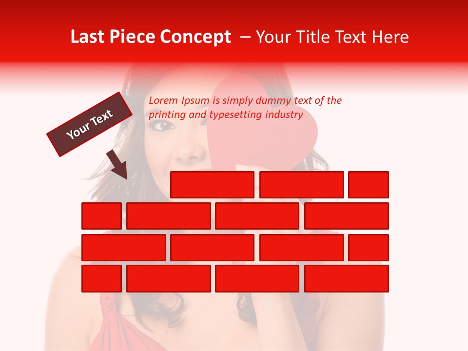 Carefree Symbol Red PowerPoint Template