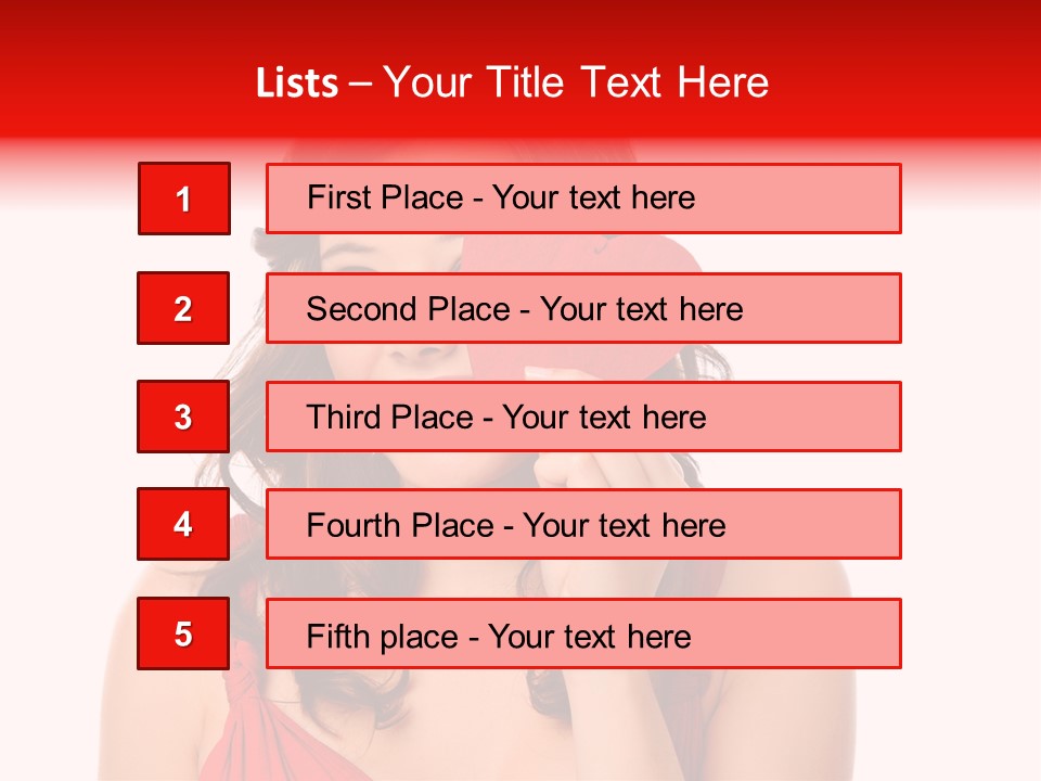 Carefree Symbol Red PowerPoint Template