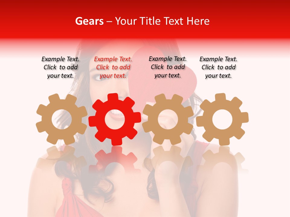 Carefree Symbol Red PowerPoint Template