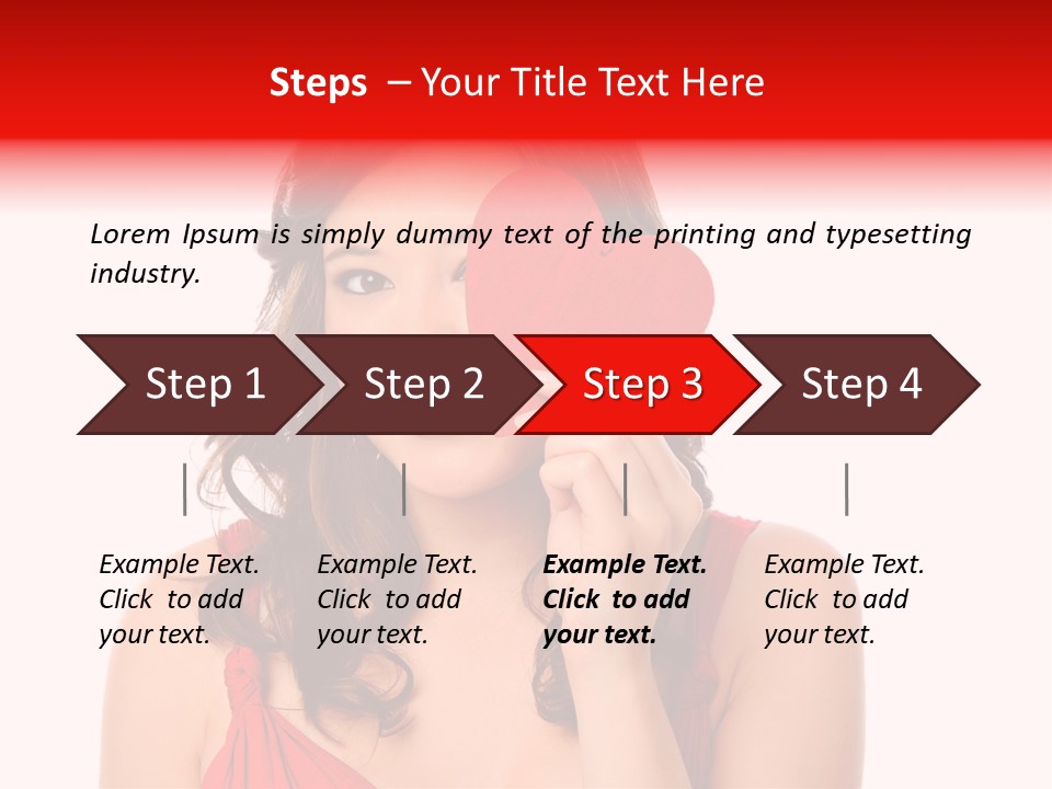 Carefree Symbol Red PowerPoint Template
