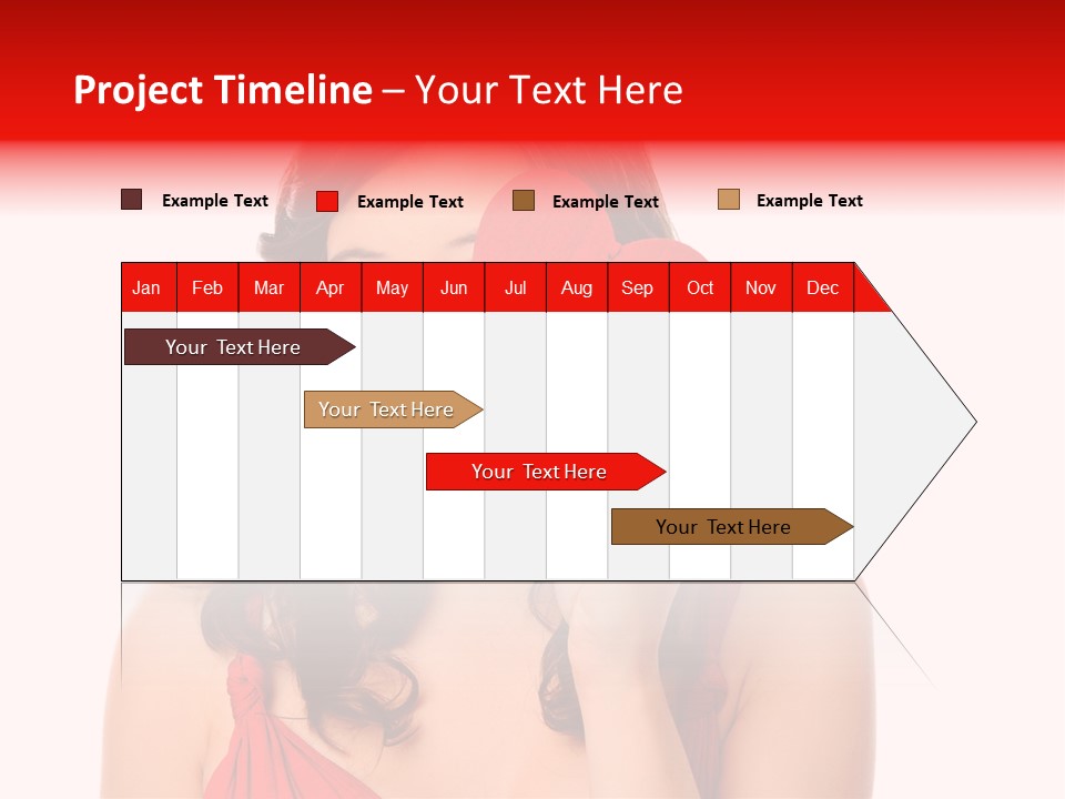 Carefree Symbol Red PowerPoint Template