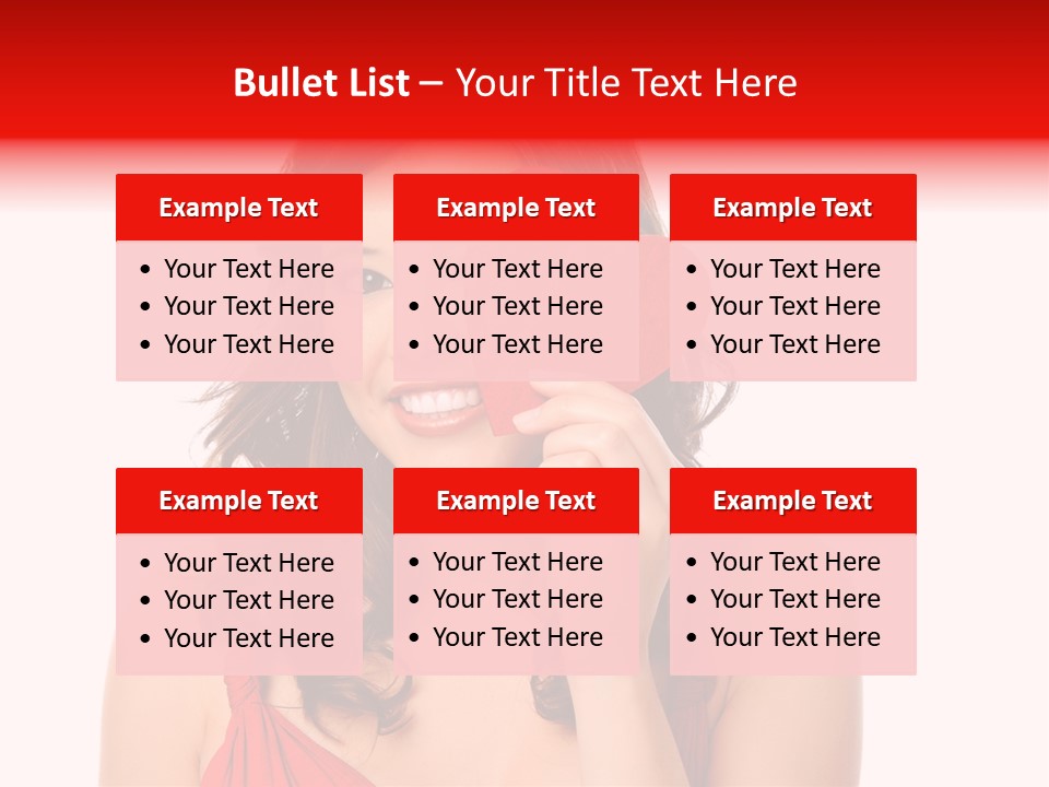 Carefree Symbol Red PowerPoint Template