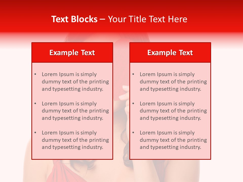 Carefree Symbol Red PowerPoint Template