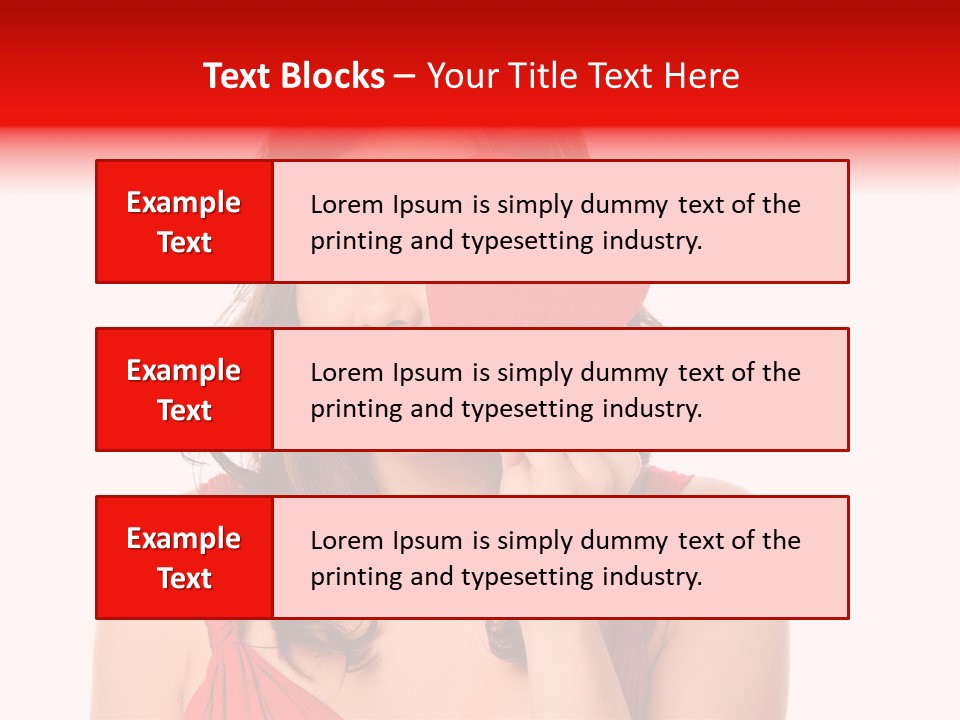 Carefree Symbol Red PowerPoint Template