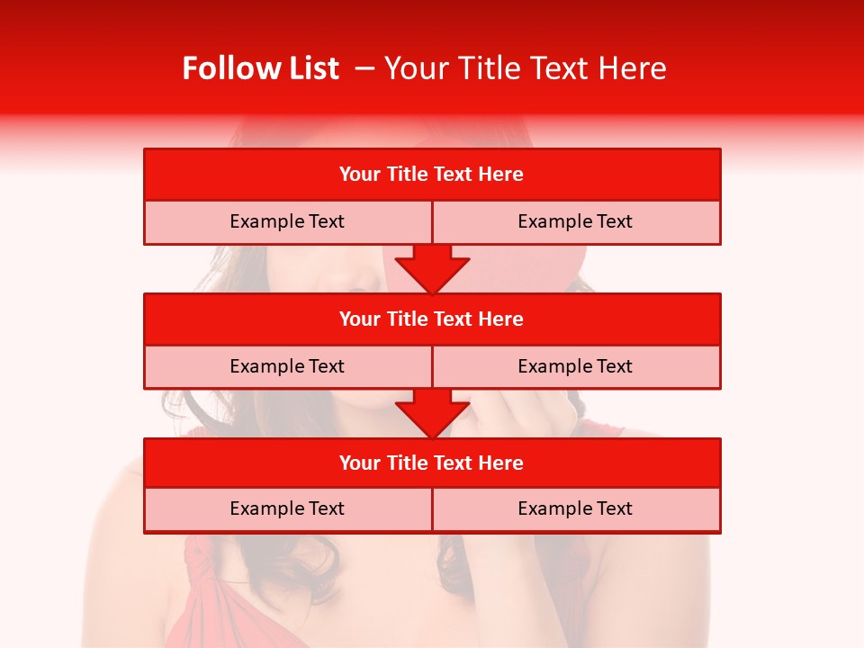 Carefree Symbol Red PowerPoint Template