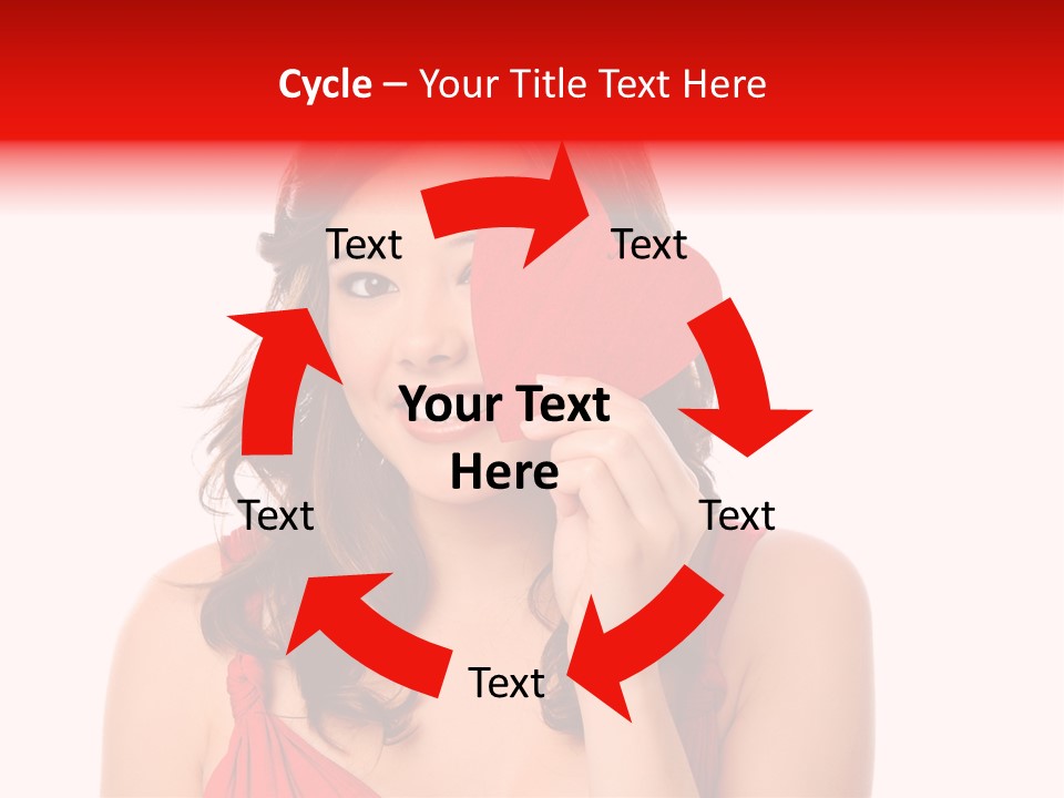 Carefree Symbol Red PowerPoint Template