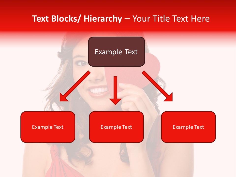 Carefree Symbol Red PowerPoint Template