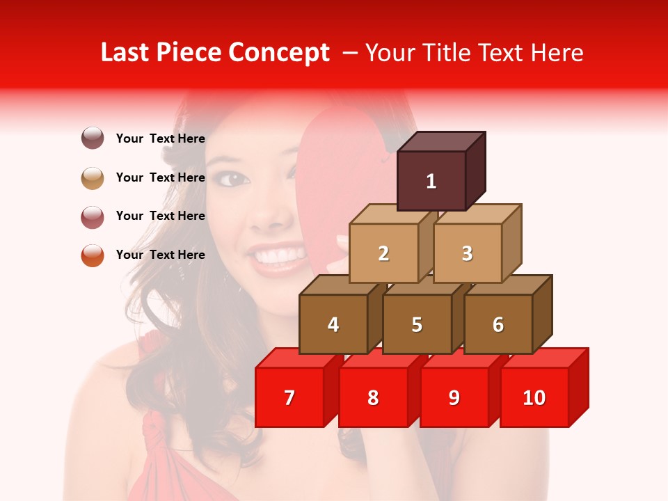 Carefree Symbol Red PowerPoint Template