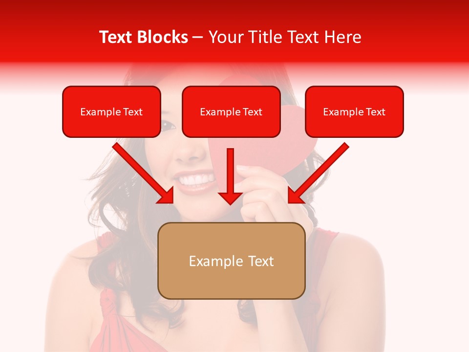 Carefree Symbol Red PowerPoint Template