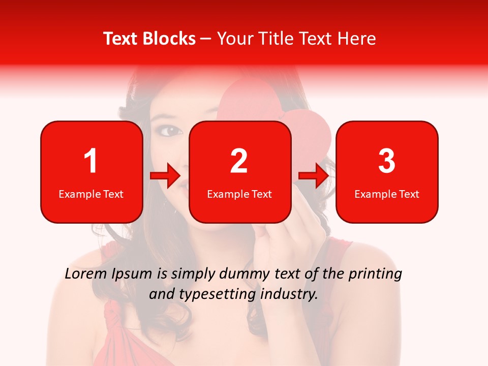 Carefree Symbol Red PowerPoint Template