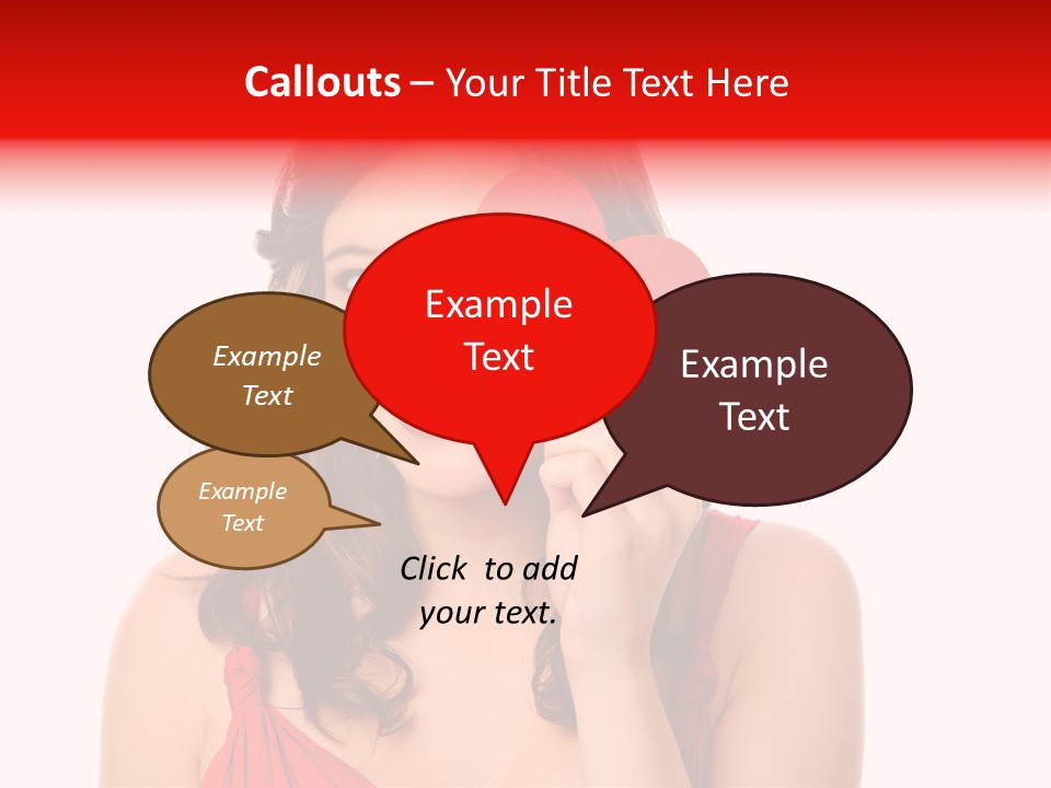 Carefree Symbol Red PowerPoint Template