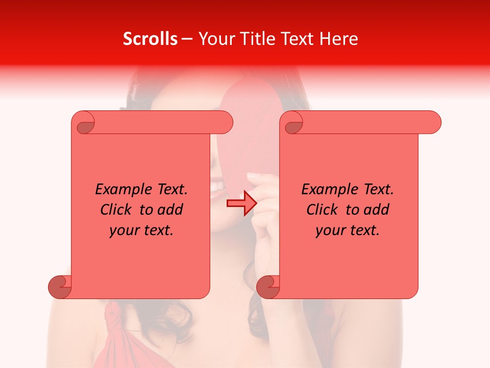 Carefree Symbol Red PowerPoint Template