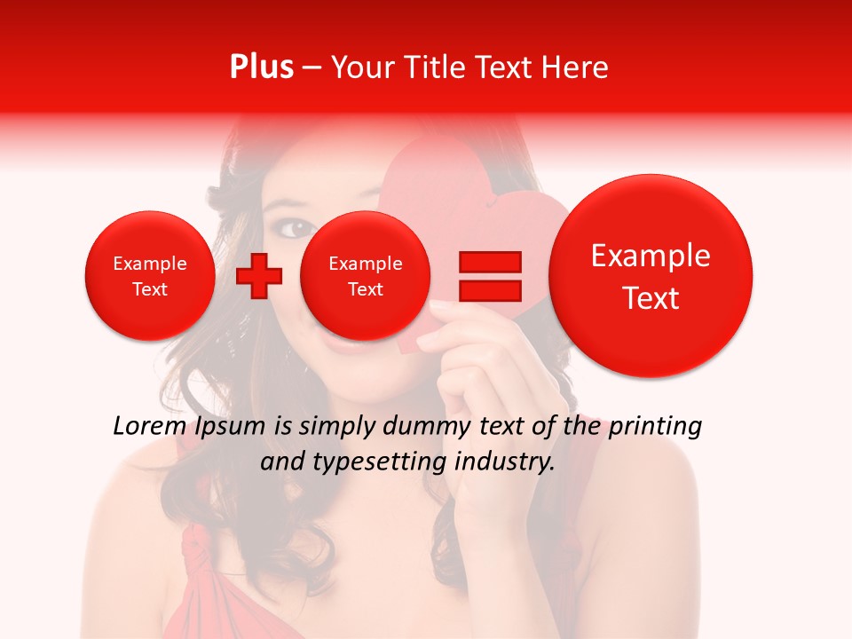 Carefree Symbol Red PowerPoint Template