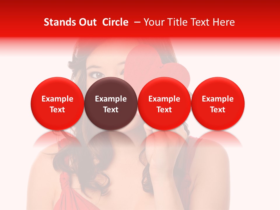 Carefree Symbol Red PowerPoint Template