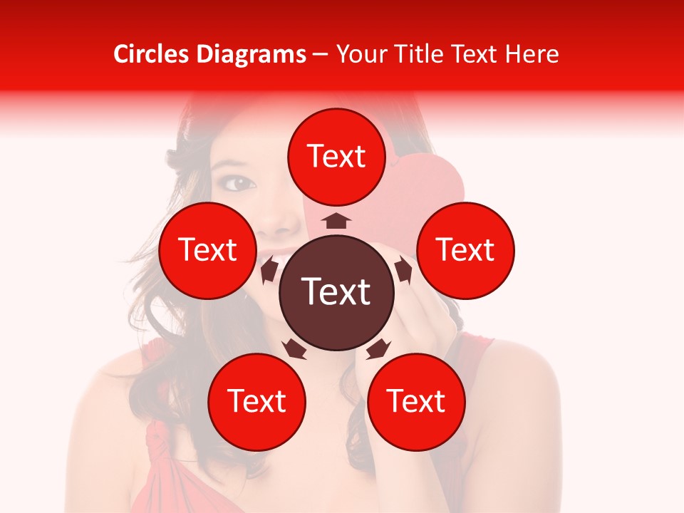 Carefree Symbol Red PowerPoint Template