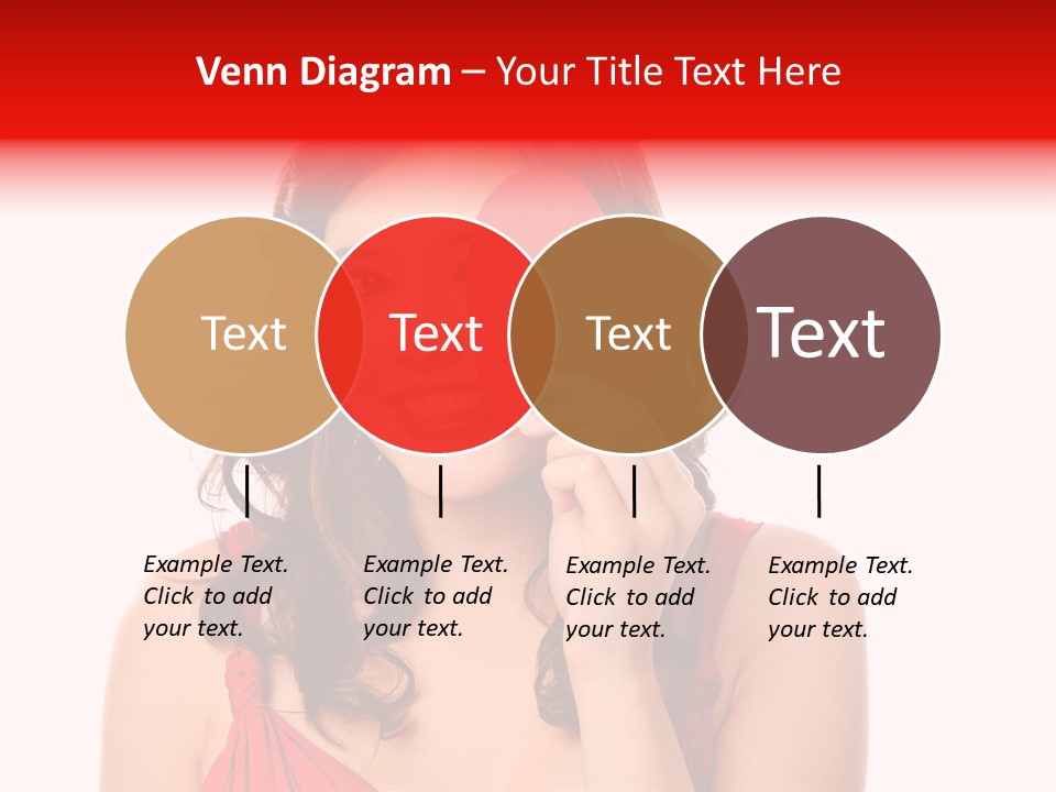 Carefree Symbol Red PowerPoint Template