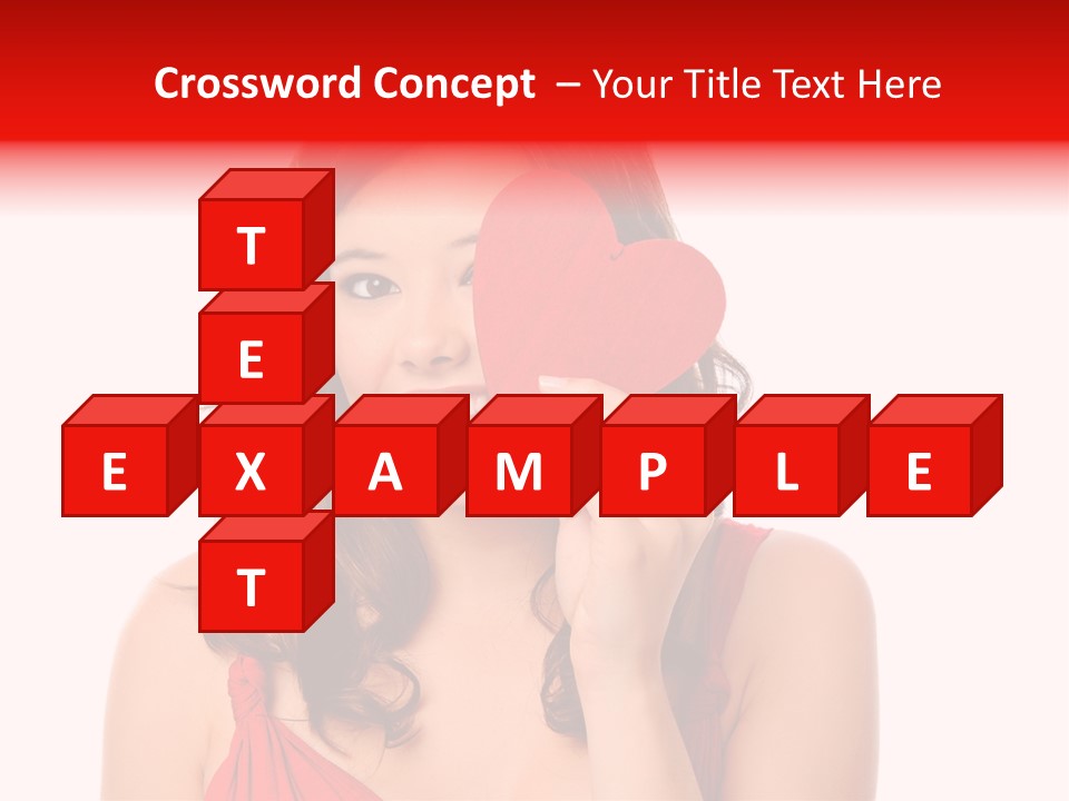 Carefree Symbol Red PowerPoint Template