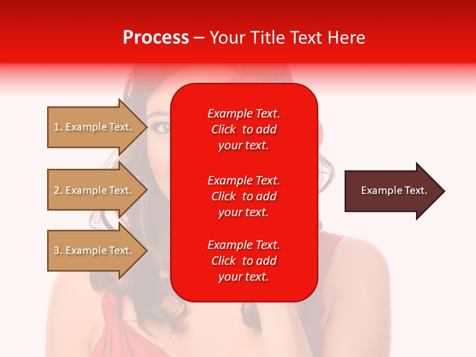 Carefree Symbol Red PowerPoint Template