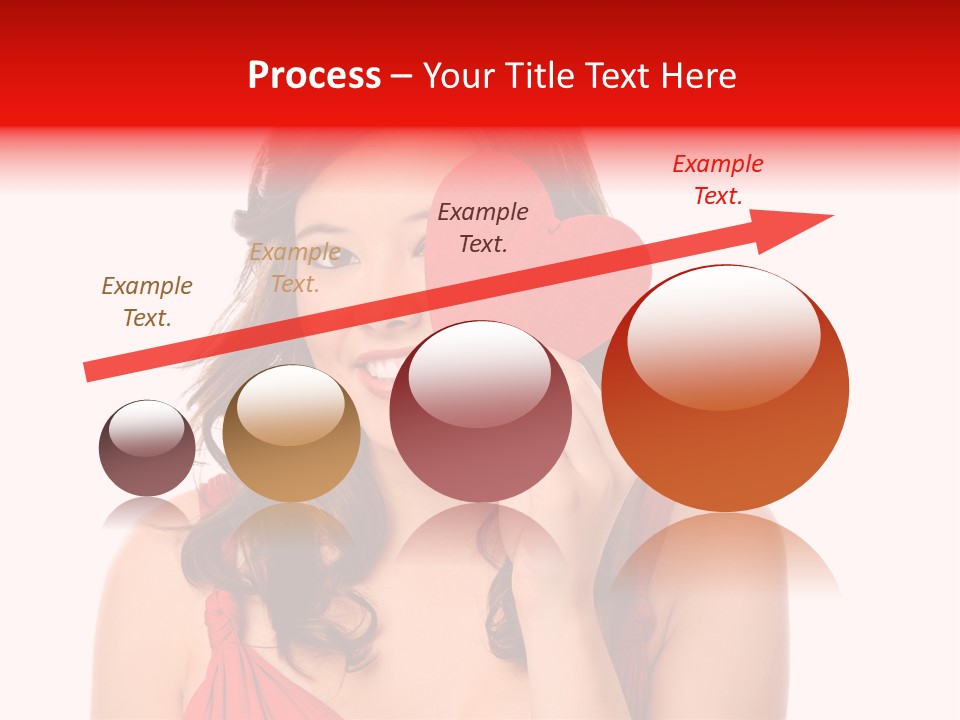 Carefree Symbol Red PowerPoint Template