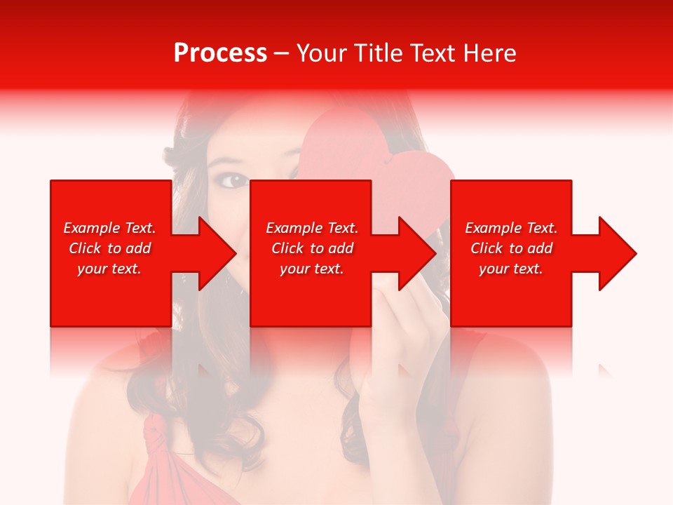 Carefree Symbol Red PowerPoint Template