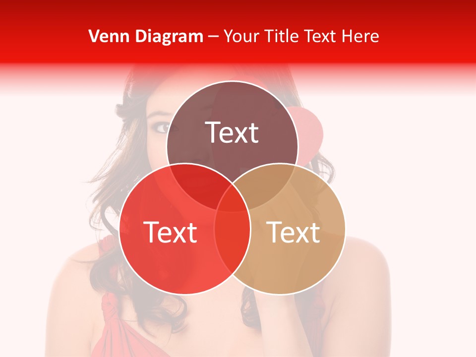 Carefree Symbol Red PowerPoint Template