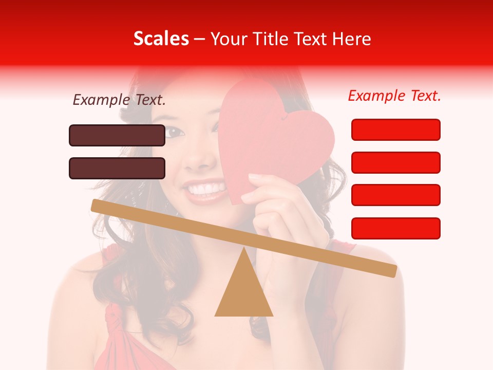 Carefree Symbol Red PowerPoint Template